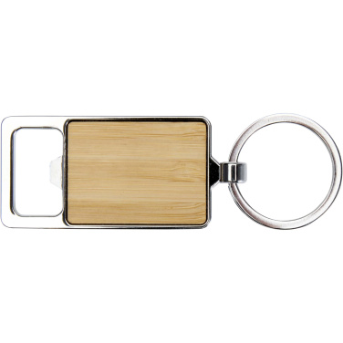 Logotrade promotional giveaway image of: Snapper bamboo keychain with bottle opener